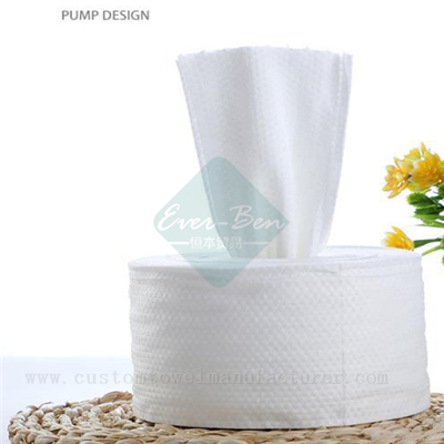 China Bulk super absorbent White Cotton Nonwoven Disposable Travel Cleaning Face Towel Rolls Supplier